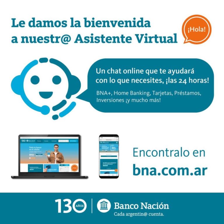 Banco Nación lanza asistente virtual para asesorar y asistir en temas de finanzas personales