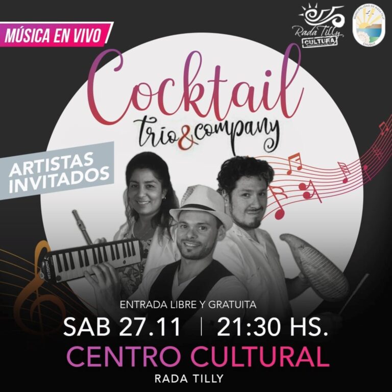 Este sábado «Cocktail Trío» se presentará en Rada Tilly