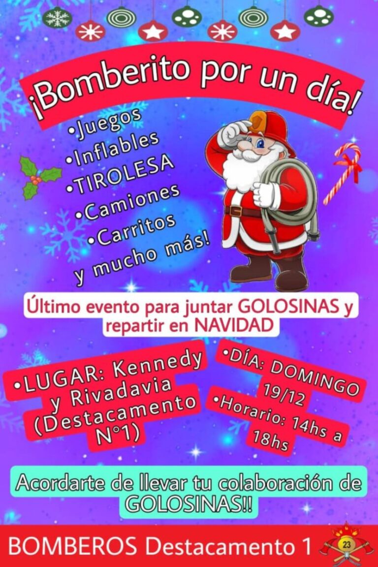Este domingo Bomberos invitan a ser «bomberito por un día»