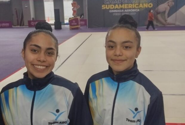 Mía y Avril Morcillo Vargas suman su primera experiencia en el Sudamericano de Gimnasia Aeróbica