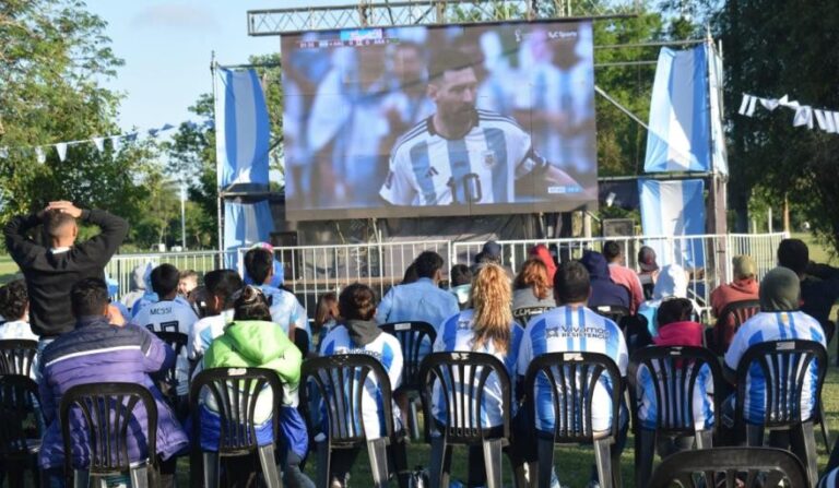 Transmitirán la final del Mundial en una pantalla gigante en Rada Tilly