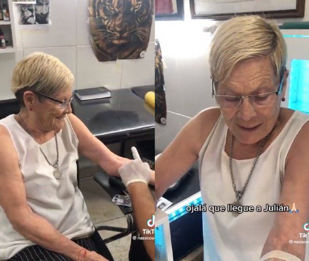 Una abuela se hizo un tatuaje en honor a Julián Álvarez y es viral