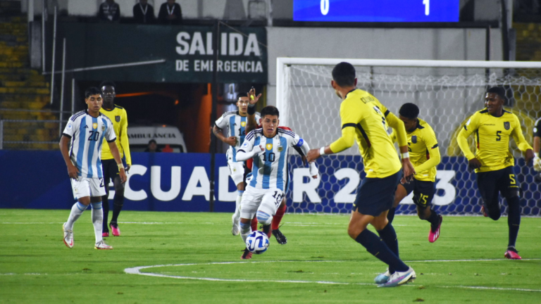 Argentina no pudo conectar sus chances, cayó 1-0 con Ecuador y perdió el invicto en el Sudamericano Sub 17