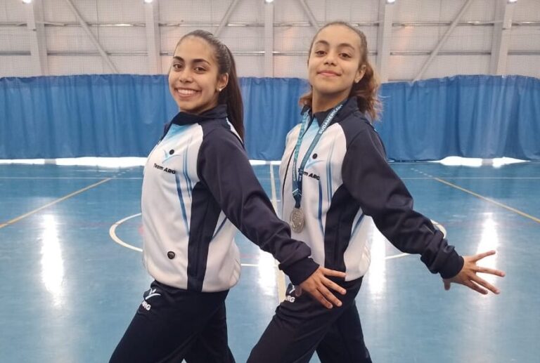 Las comodorenses Mía y Avril Morcillo Vargas se preparan para el Nacional de Clubes de Gimnasia Aeróbica 2023