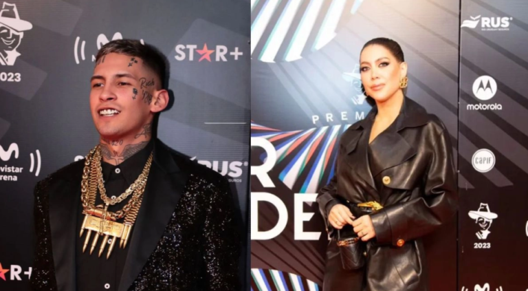 L-Gante llegó con Wanda Nara a los Premios Gardel y sorprendió a todos