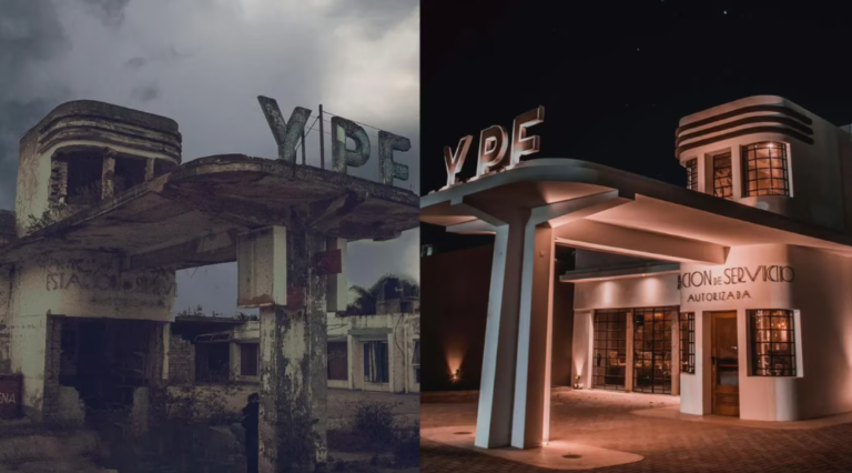 Compró una estación de servicio en ruinas y la convirtió en un bar art decó que se ganó el elogio Maslatón