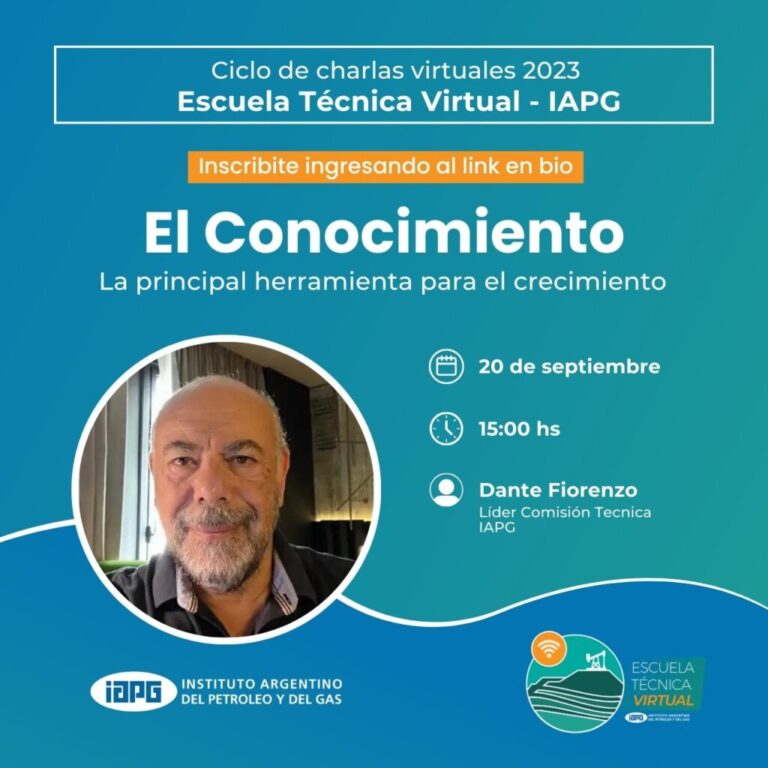 La Escuela Técnica Virtual del IAPG presentará este miércoles una charla abierta sobre «El Conocimiento»