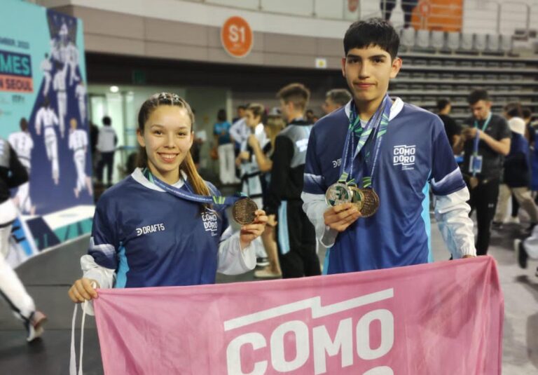 Tae Kwon Do: Medallas para los comodorenses Leila Ramos y Dylan Oyarzo en Seúl