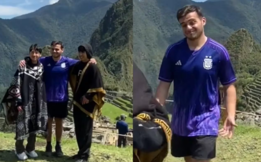 Un joven fue a Machu Picchu con la camiseta de la Selección Argentina y le pasó algo inesperado