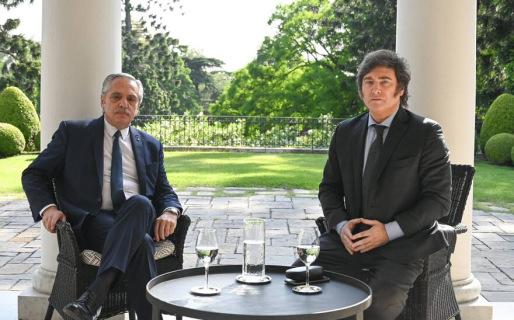 Transición: Javier Milei se reunió con Alberto Fernández en la Quinta de Olivos