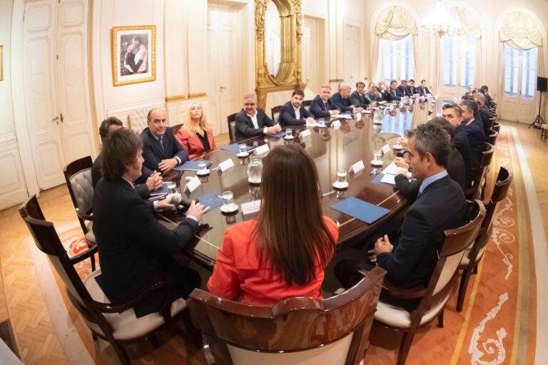 El gobernador Torres estuvo reunido con Milei y el resto de los mandatarios provinciales