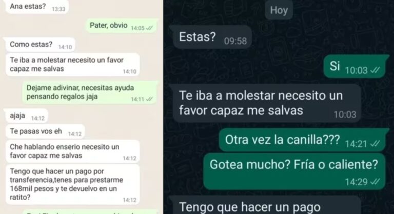 Una joven compartió la insólita conversación que tuvo con la persona que le hackeó el WhatsApp a su padre