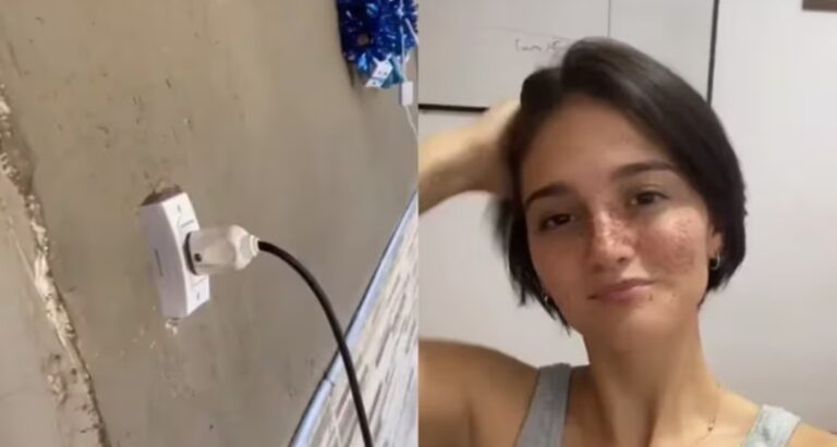 Su papá hizo una conexión eléctrica en un lugar insólito y cuando quiso cortar el pasto estalló de risa