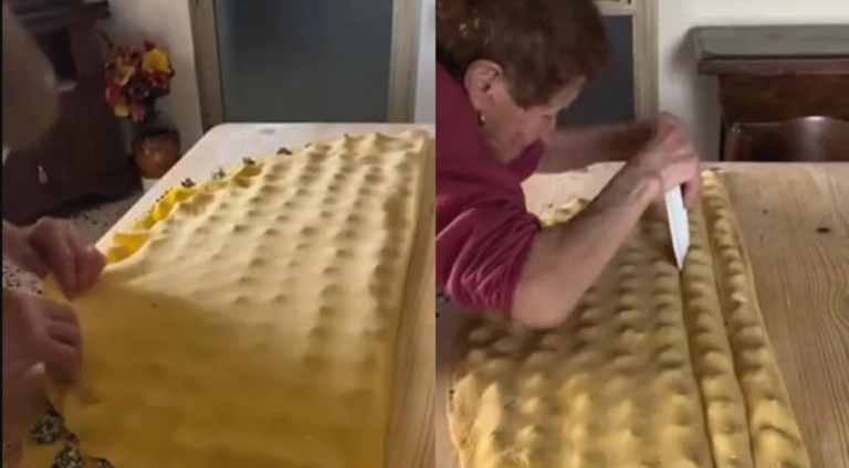 Una abuela mostró cómo hacer ravioles para una familia entera de una sola pasada y revolucionó Twitter