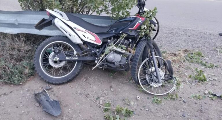 Apareció en Km 8 una moto robada