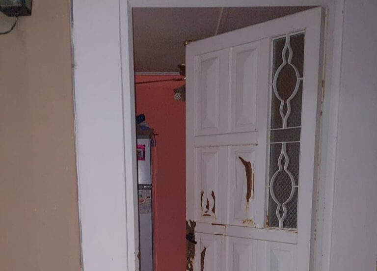 Intentaron forzar la puerta de una casa para robar y los descubrieron
