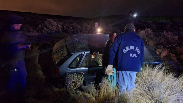 Derrapó y volcó en la Ruta Provincial Nº 1