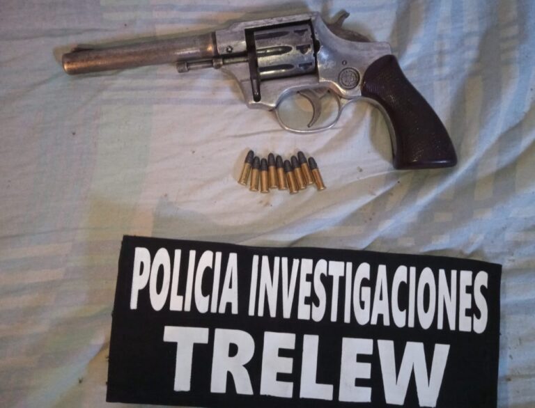 La Policía del Chubut secuestró un arma de fuego y municiones en allanamientos