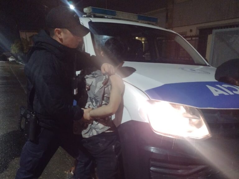 Quiso robar una rueda y se escondió en el baúl del auto