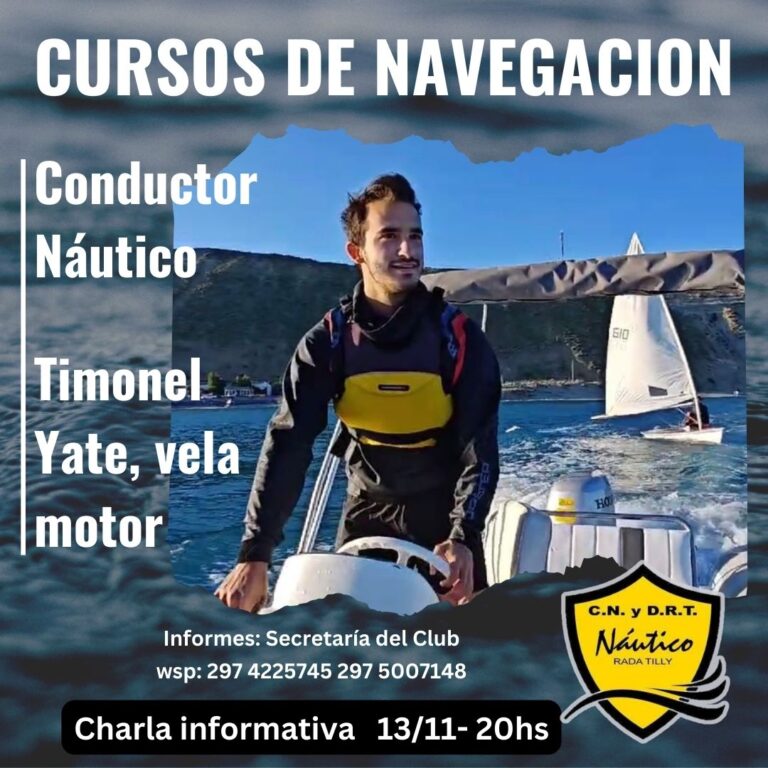 Comienza un curso de Conductor Náutico en el Club Náutico Rada Tilly