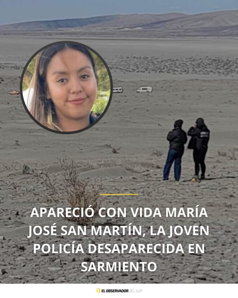 Encuentran con vida a la oficial de policía desaparecida en Sarmiento