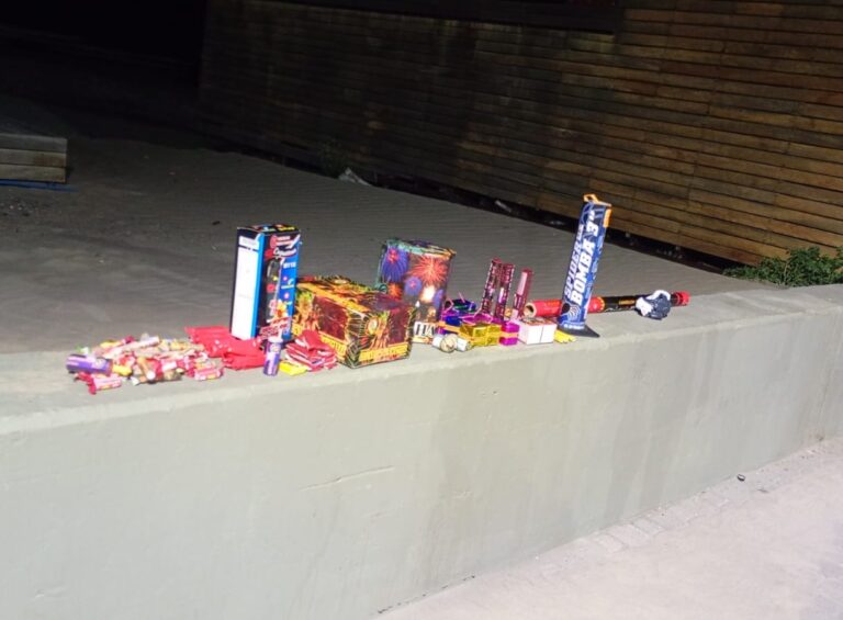Secuestraron pirotecnia no permitida en la zona costera de Rada Tilly