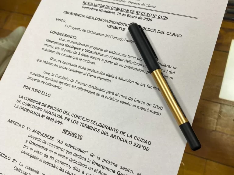 Se declaró la Emergencia Geológica y Urbanística tras el movimiento del cerro Hermitte