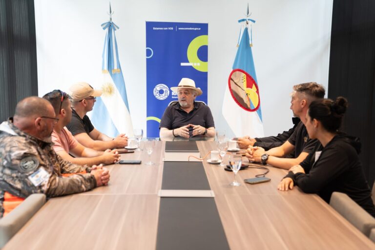Othar recibió a la Brigada Especial Federal de Rescate por el derrumbe del cerro Hermitte