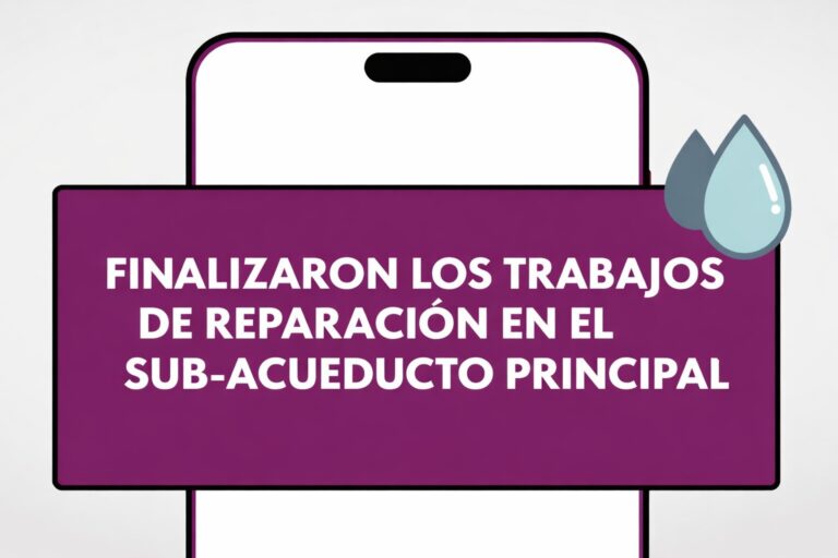 Finalizaron los trabajos de reparación en el sub-acueducto principal