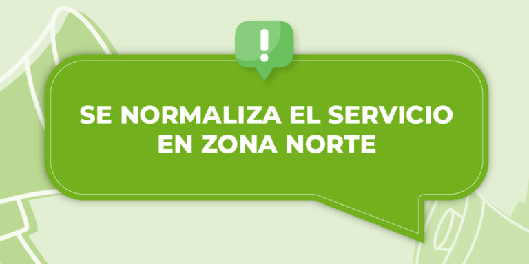 Se normaliza el servicio de agua en un sector de Zona Norte