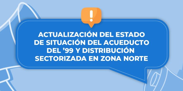  Actualización del estado de situación del acueducto del ’99 y distribución sectorizada en Zona Norte