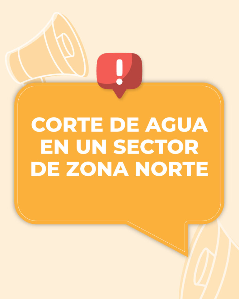 Corte programado de agua en Km. 18