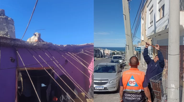 Alerta amarilla por viento: se desplomó parte de un techo y prevén ráfagas más fuertes