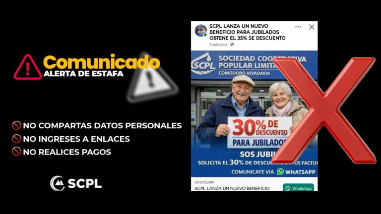 La SCPL advierte sobre una publicación falsa que ofrece beneficios para jubilados