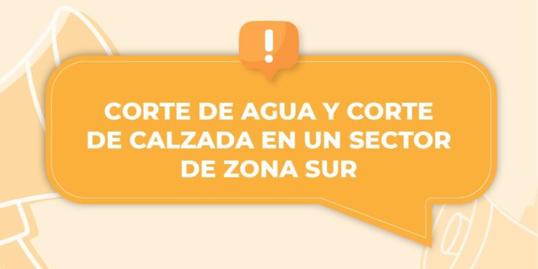 Corte de agua en ocho barrios de zona sur y restricción total de tránsito por obras de saneamiento