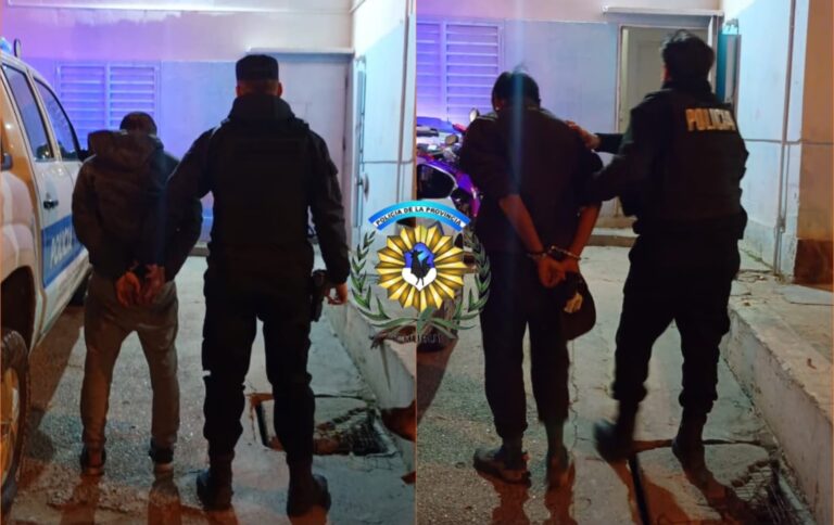 Delincuentes son atrapados con la batería robada en sus manos